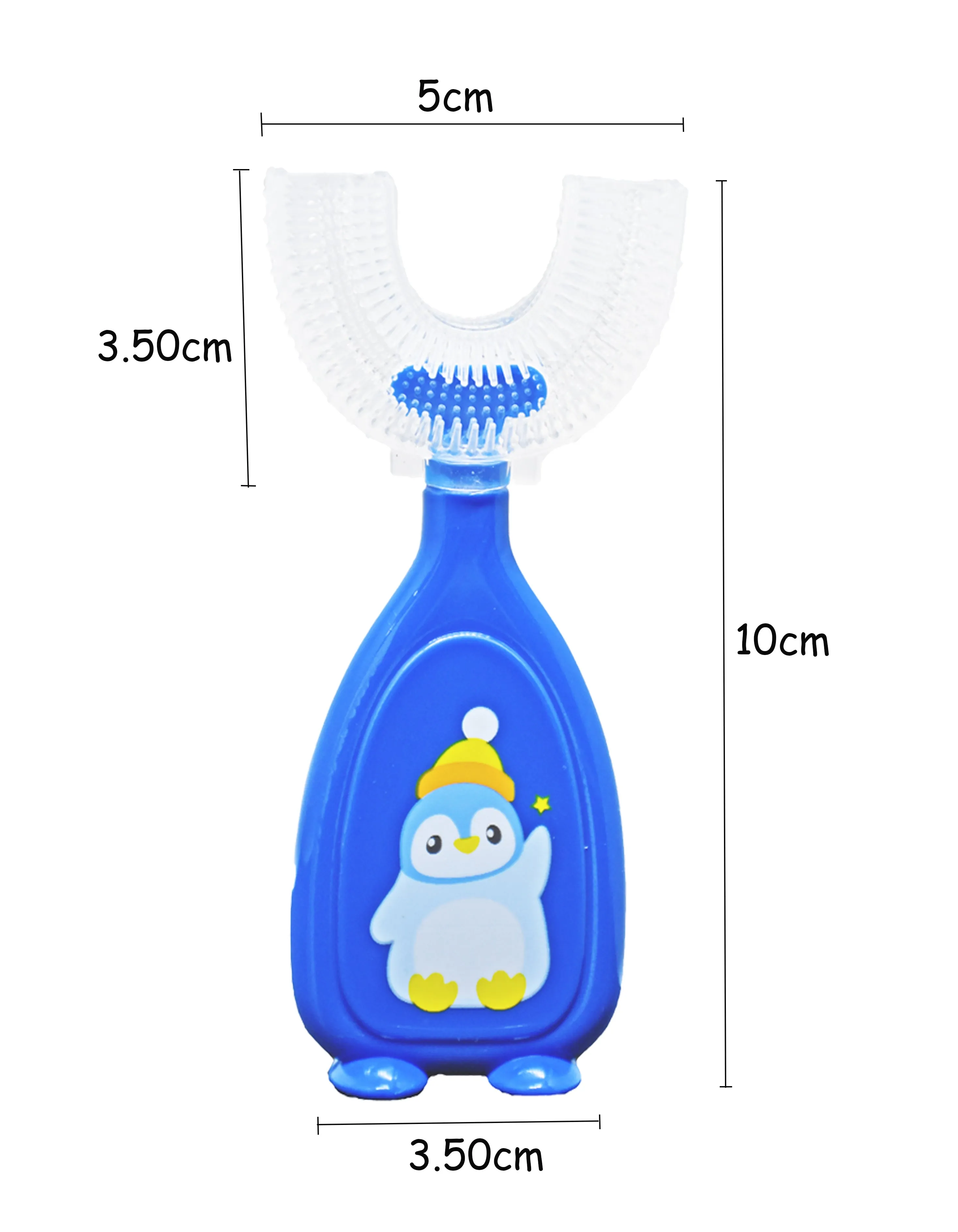 THE LITTLE LOOKERS 360° U-Shaped Baby Toothbrush with Food Grade Silicone Head | 100% BPA Free, Soft Bristles & Easy Grip for Babies & Kids (Pack of 1 )