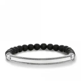 Thomas Sabo Blackened Obsidian Bracelet LBA0016-704-11