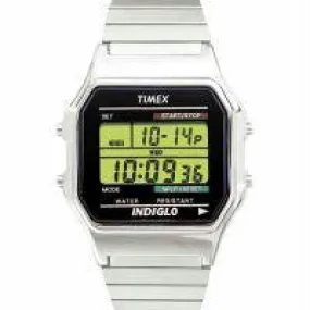 Timex Mens Classic Silvertone Digital Watch