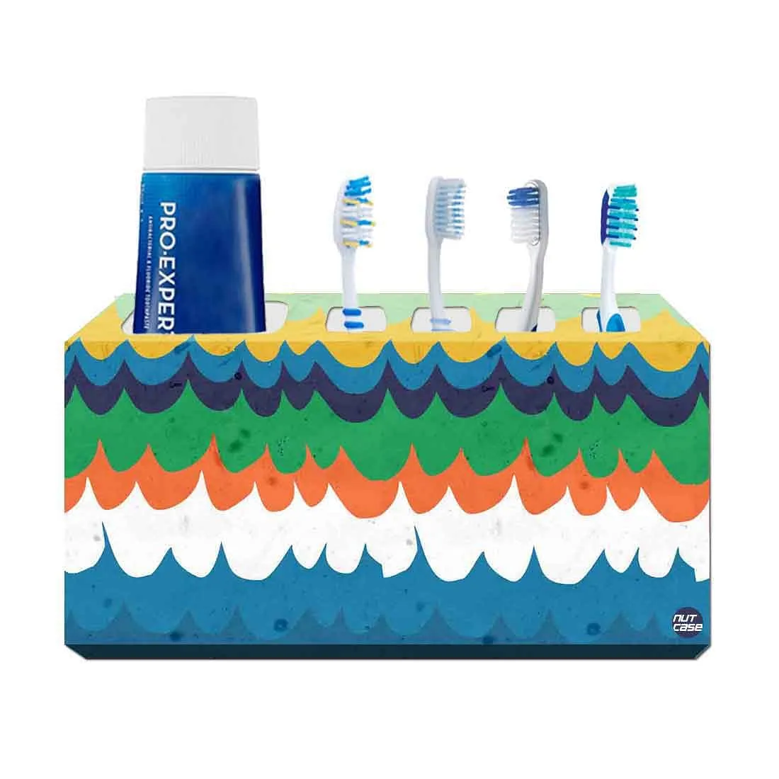 Toothbrush Holder Wall Mounted -Colorful Waves