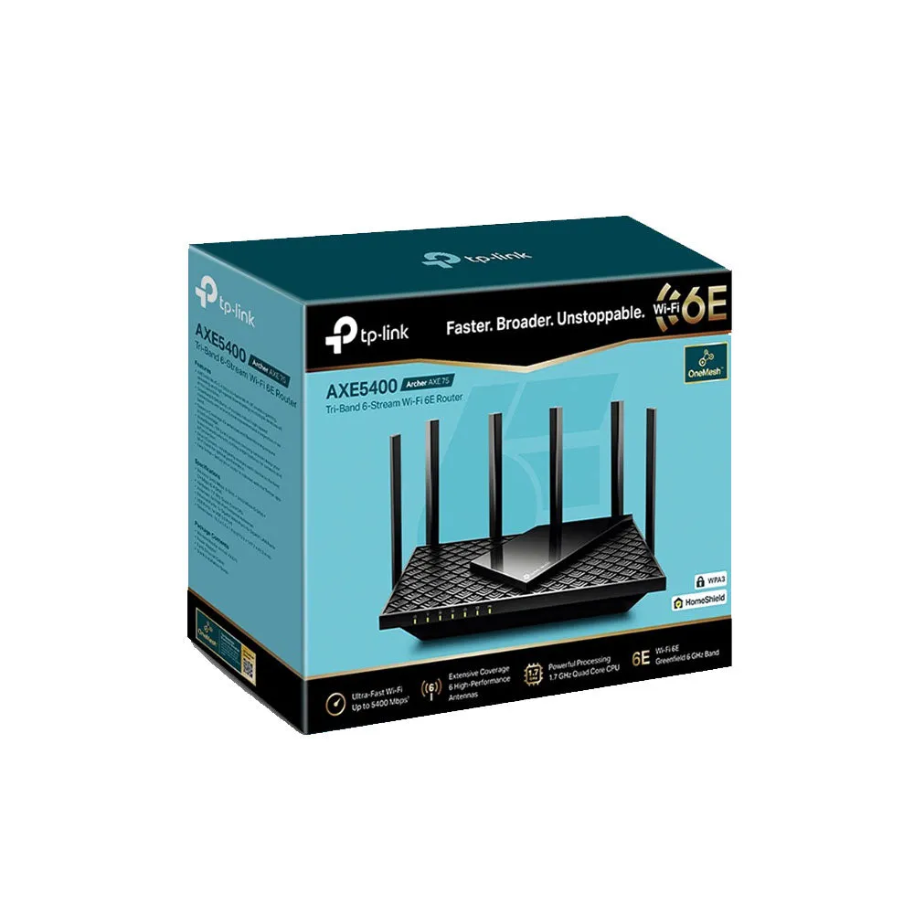 Tp-Link Archer AXE75 AXE5400 Tri-Band Gigabit Wi-Fi 6E Router