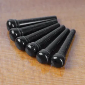 Waverly Slotted Ebony Guitar Bridge Pins