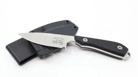 White River Knife & Tool M1 Pro Fixed Blade Knife 3in S35VN Steel Black Textured G10 Handles