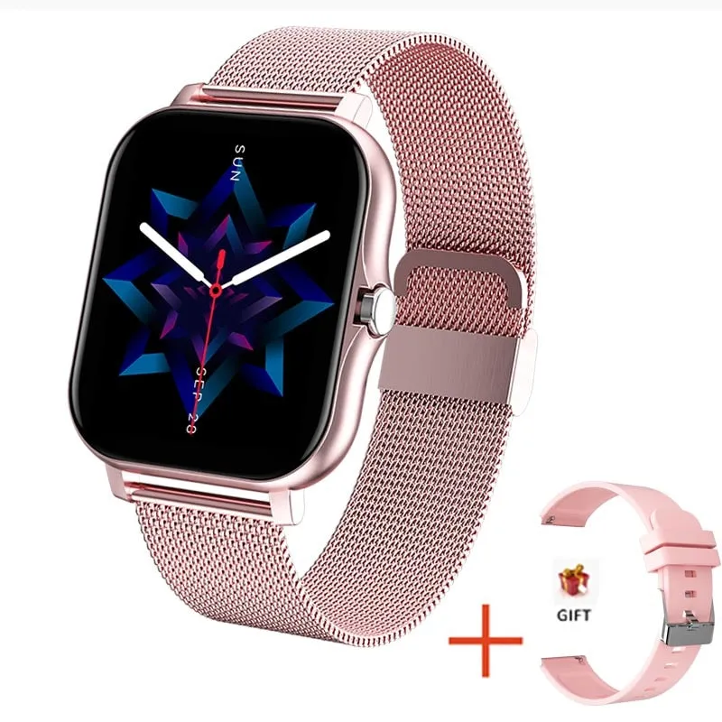 Women Smart Watch Men 1.69&quot; Full Touch Screen Heart Rate Fitness Tracker Ladies Watch Bluetooth Call Smart Clock for Android IOS