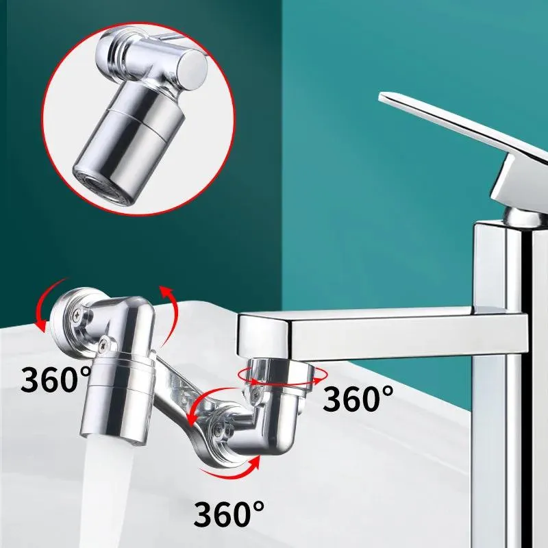 Zinc Alloy Universal 1080 Rotation Extender Tap Faucet Handle Flexible Faucet Extender